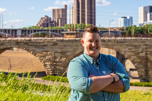 Megan Miller near Stone Arch Bridge