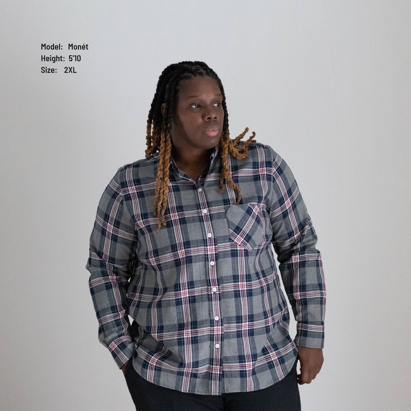 Gray Multi Plaid Shirt